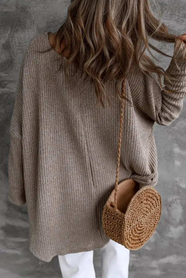 Slouchy Dolman Sleeve High-Low Sweater