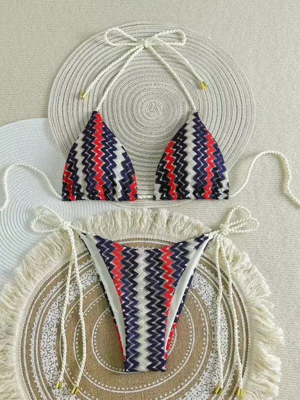 Knitted String Bikini Swim Set