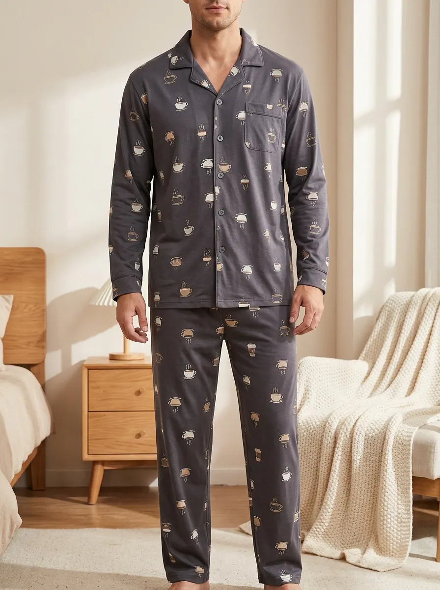 Refined Style Classic Men's Pajama Set