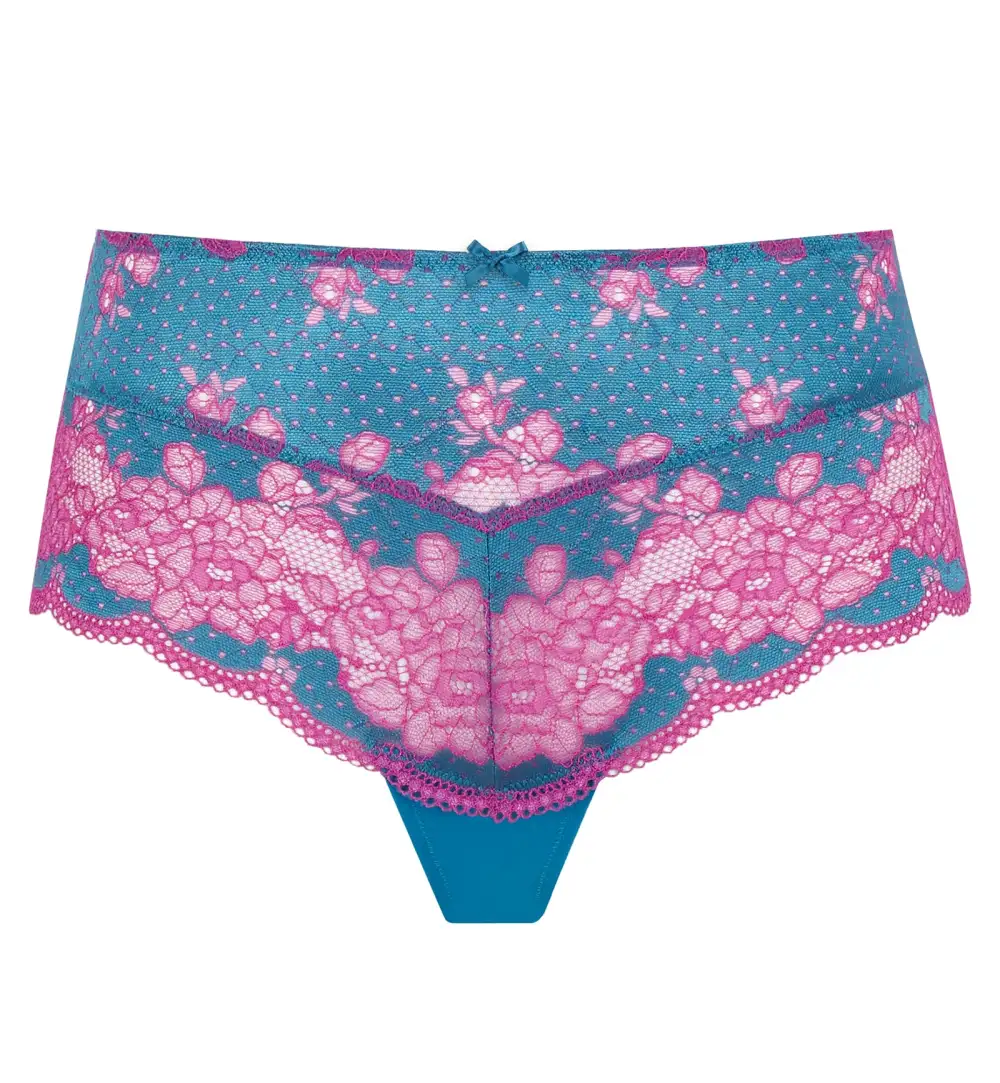 Classic High-Waist Stretch-Lace Cotton Classic Brief Panty