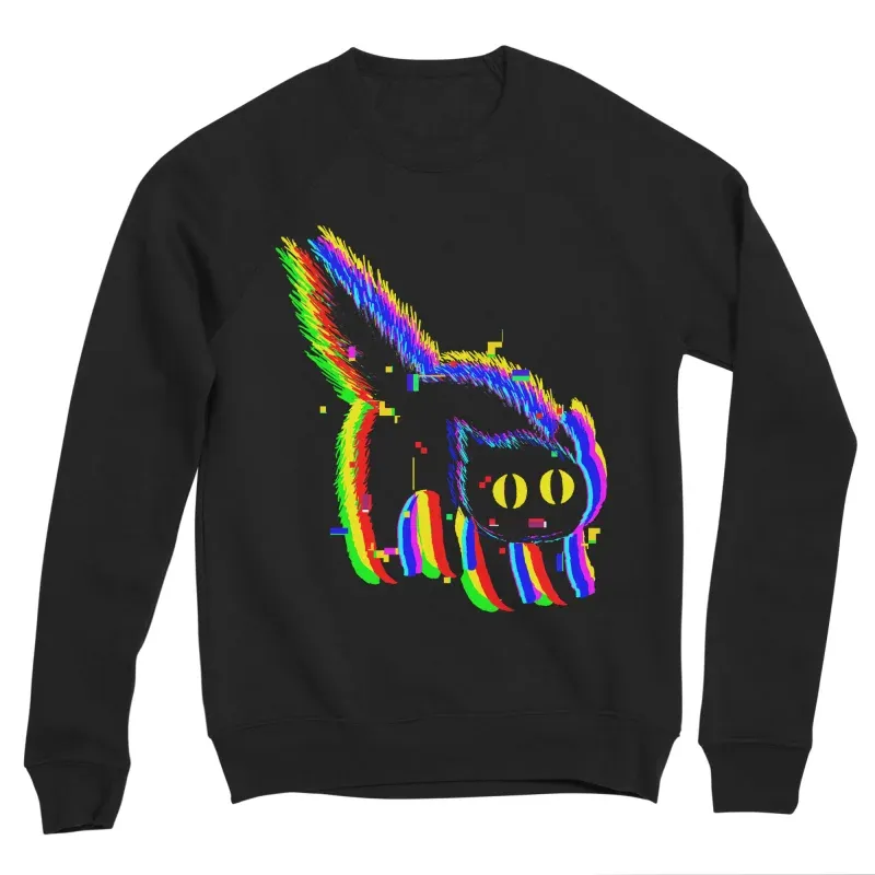 Digital Glitch Cat Sweatshirt