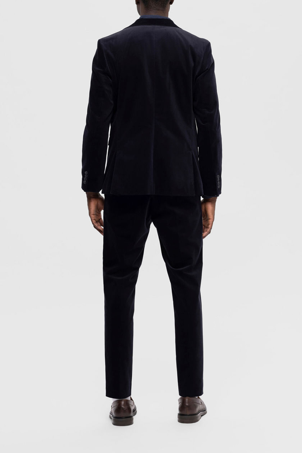 Dark Blue Corduroy Blazer