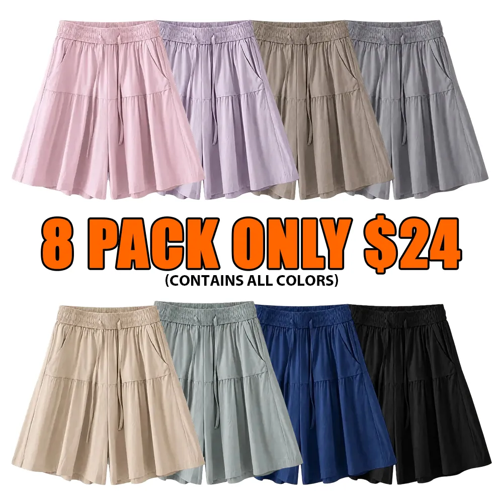 🔥Last Day💥Women's Lightweight Stretch Comfy Flowy Shorts🔥8-Pack Only $24