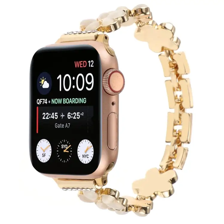 Considered Floral-Link Zinc Alloy Watch Wrist Strap