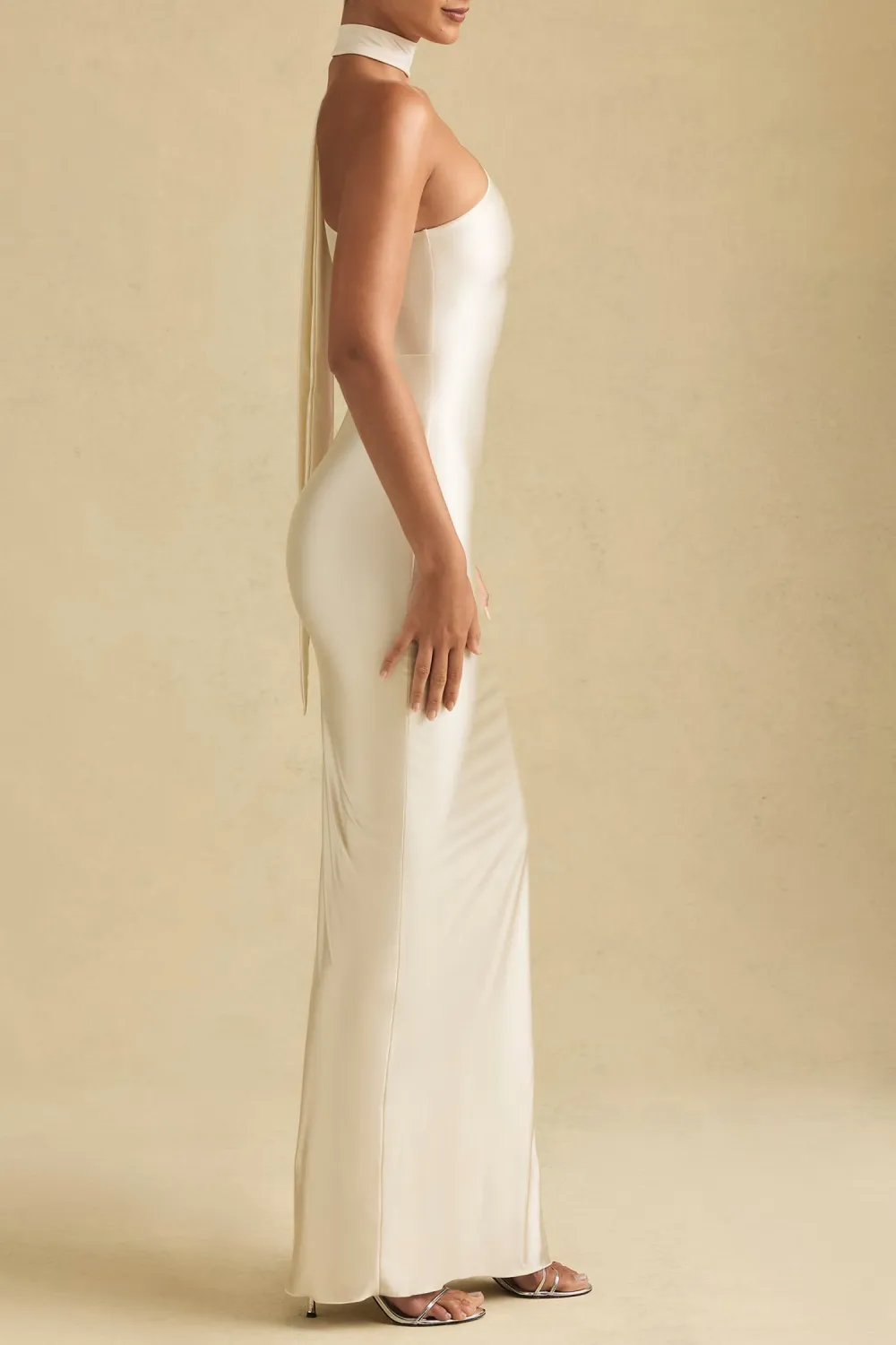 Slim Fit Intellectual Fashion Satin Dress