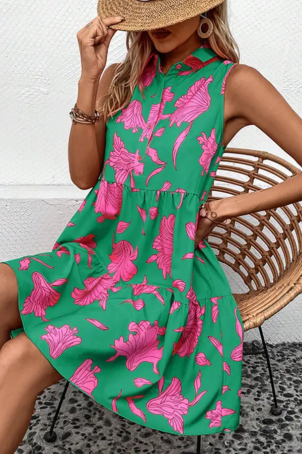 Floral Floral Print Casual Mini Dress