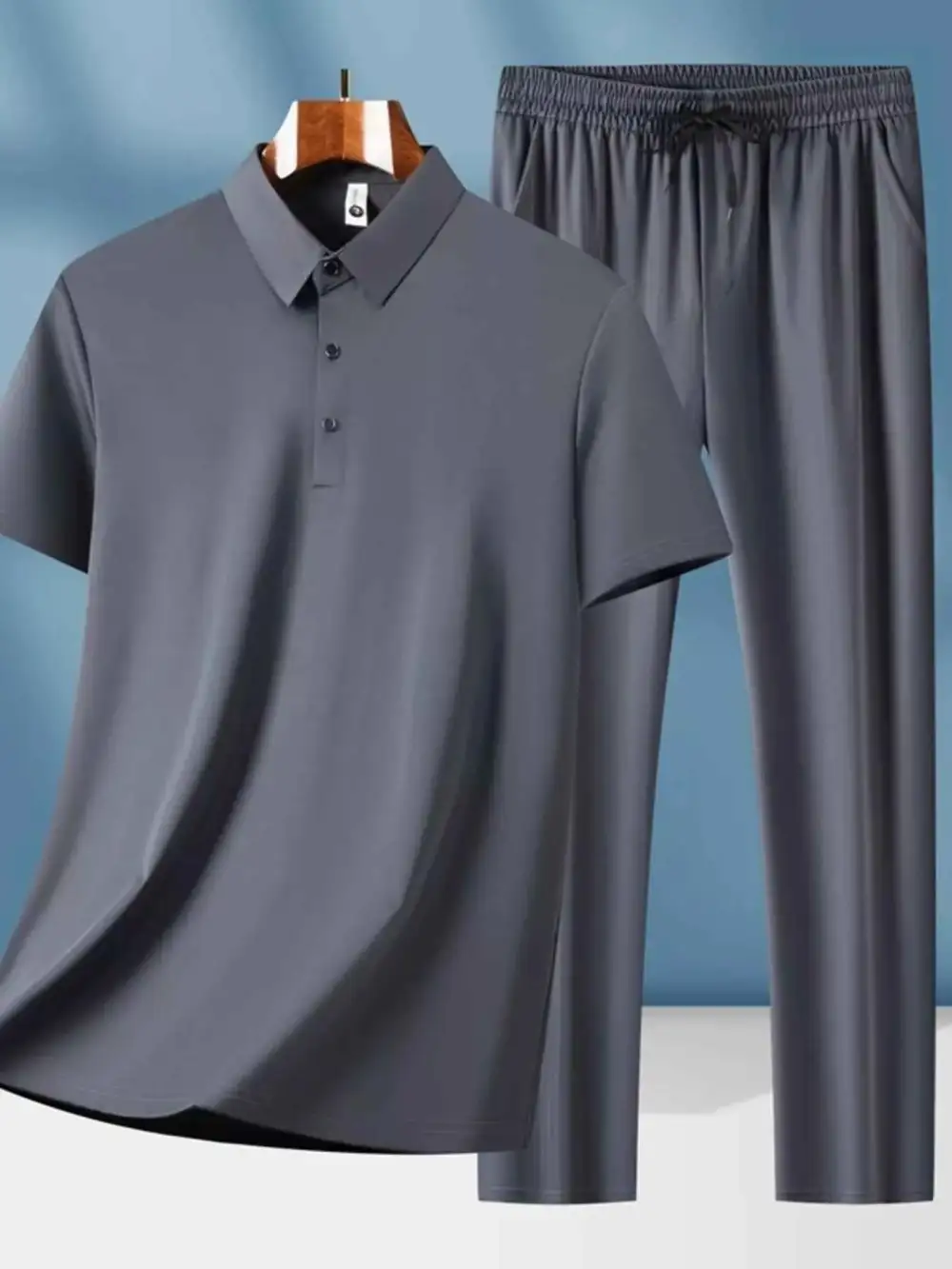 Button Detail Short Sleeve Top and Pants Set