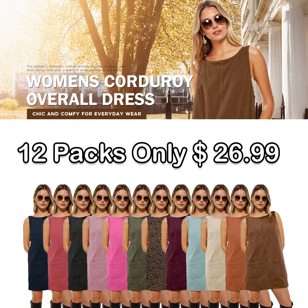 👗 Women’s Corduroy Overalls Dress – Soft, Cute & Effortlessly Stylish