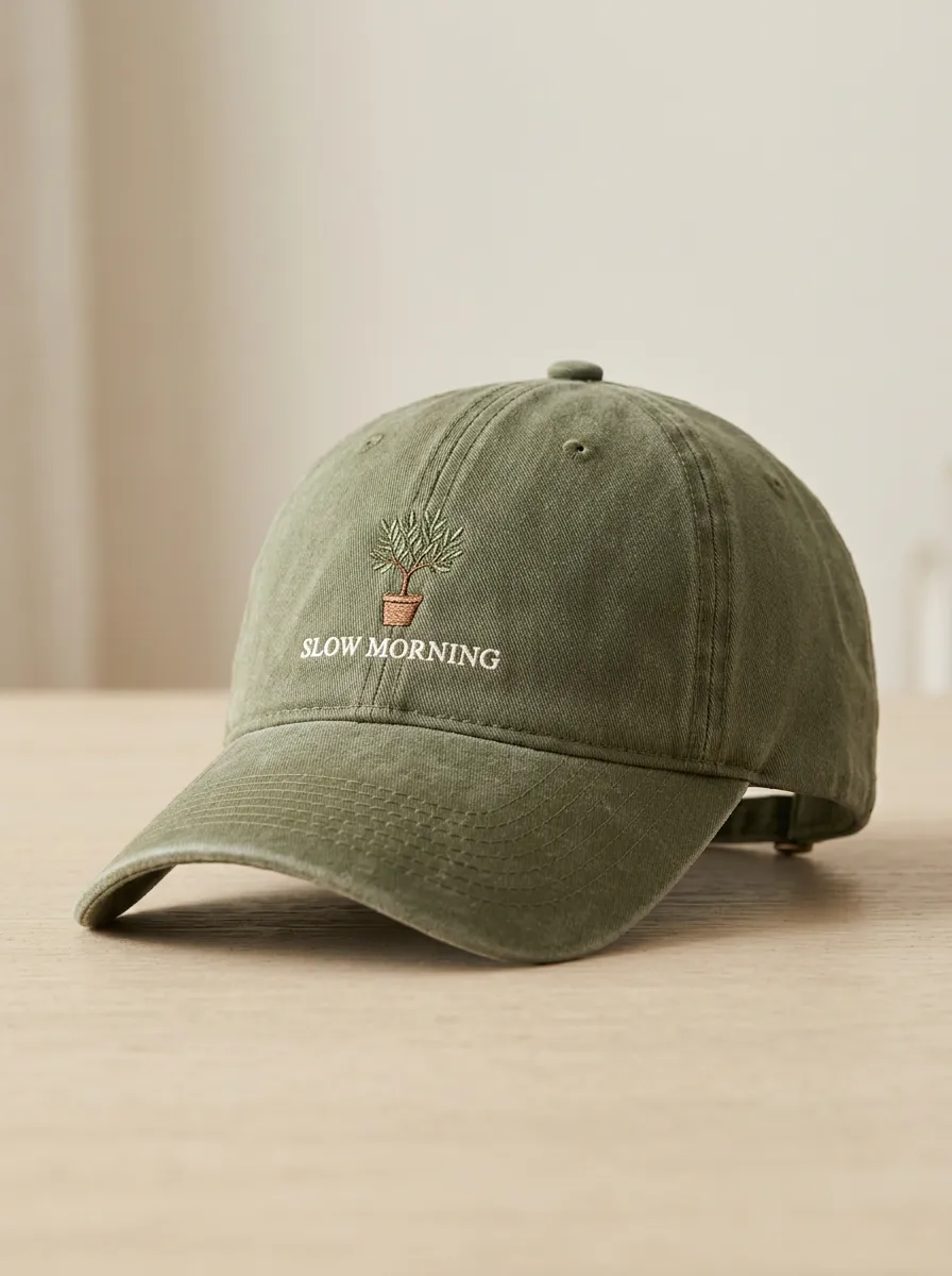 Refined Plant-Lover Slow-Morning Embroidered Unisex Baseball Cap