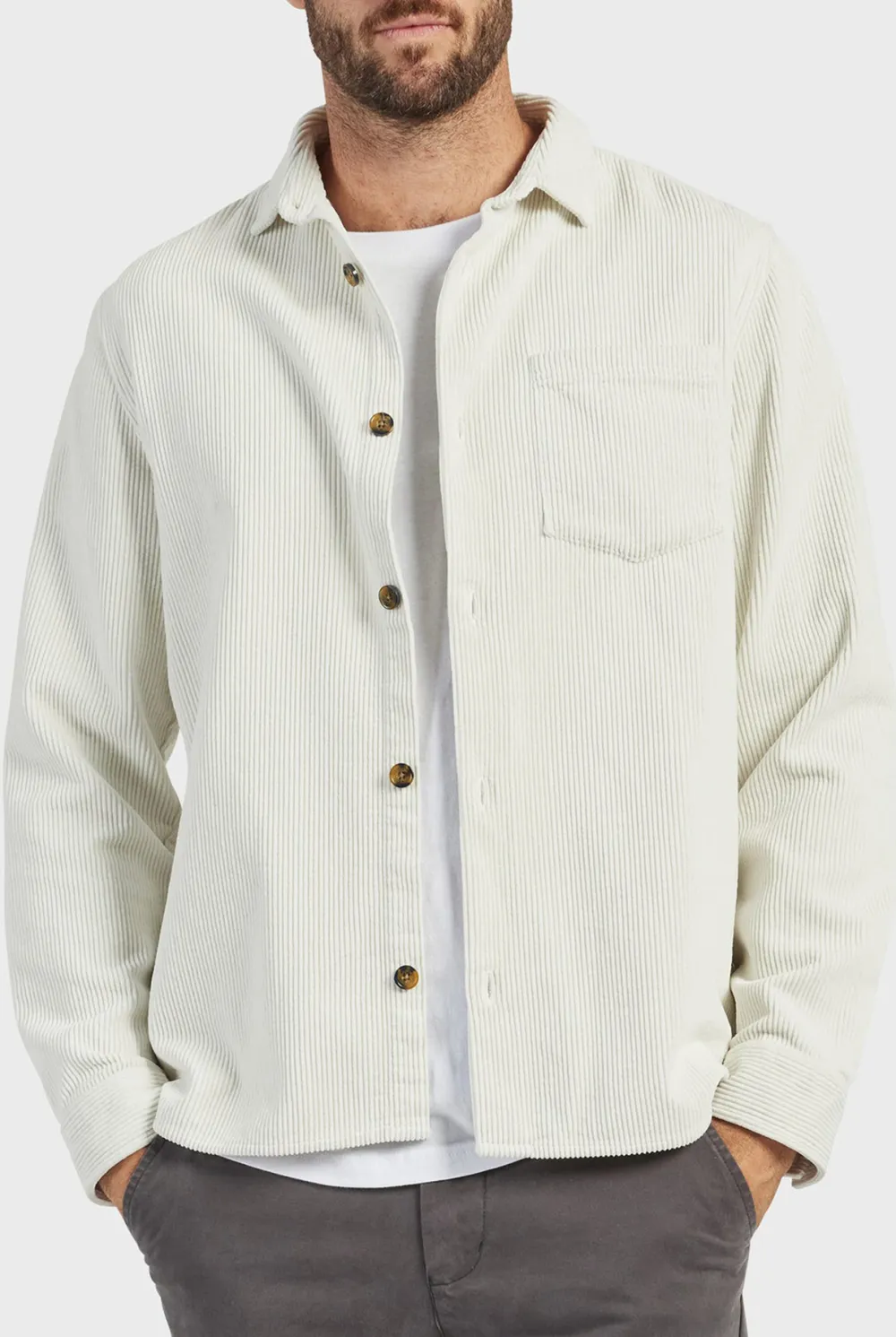 Lebowski Cord Overshirt-Navy