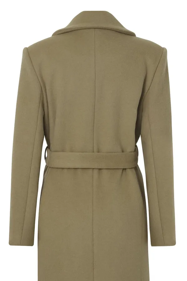 Belted Wool Trench Coat
