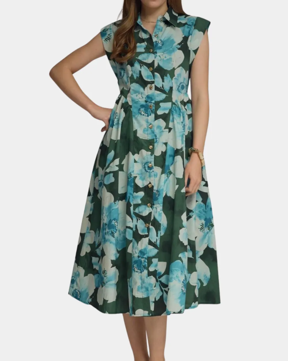 Floral Cap Sleeve Dress