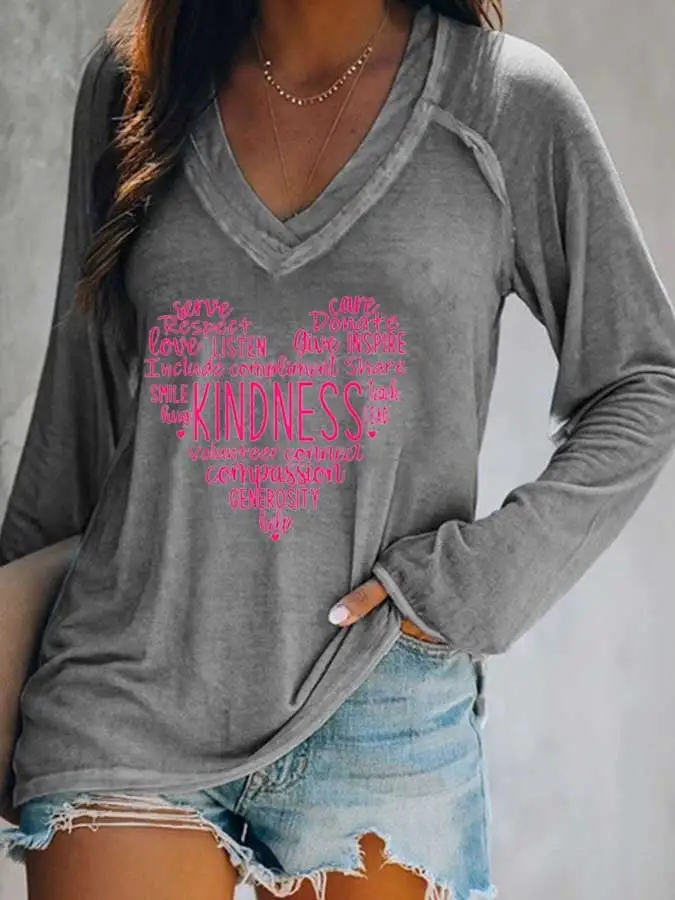 Women'S Letter Print Casual T-Shirt