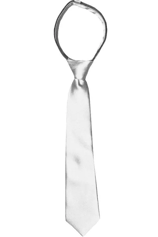 Versatile Solid Boys' Zipper Tie