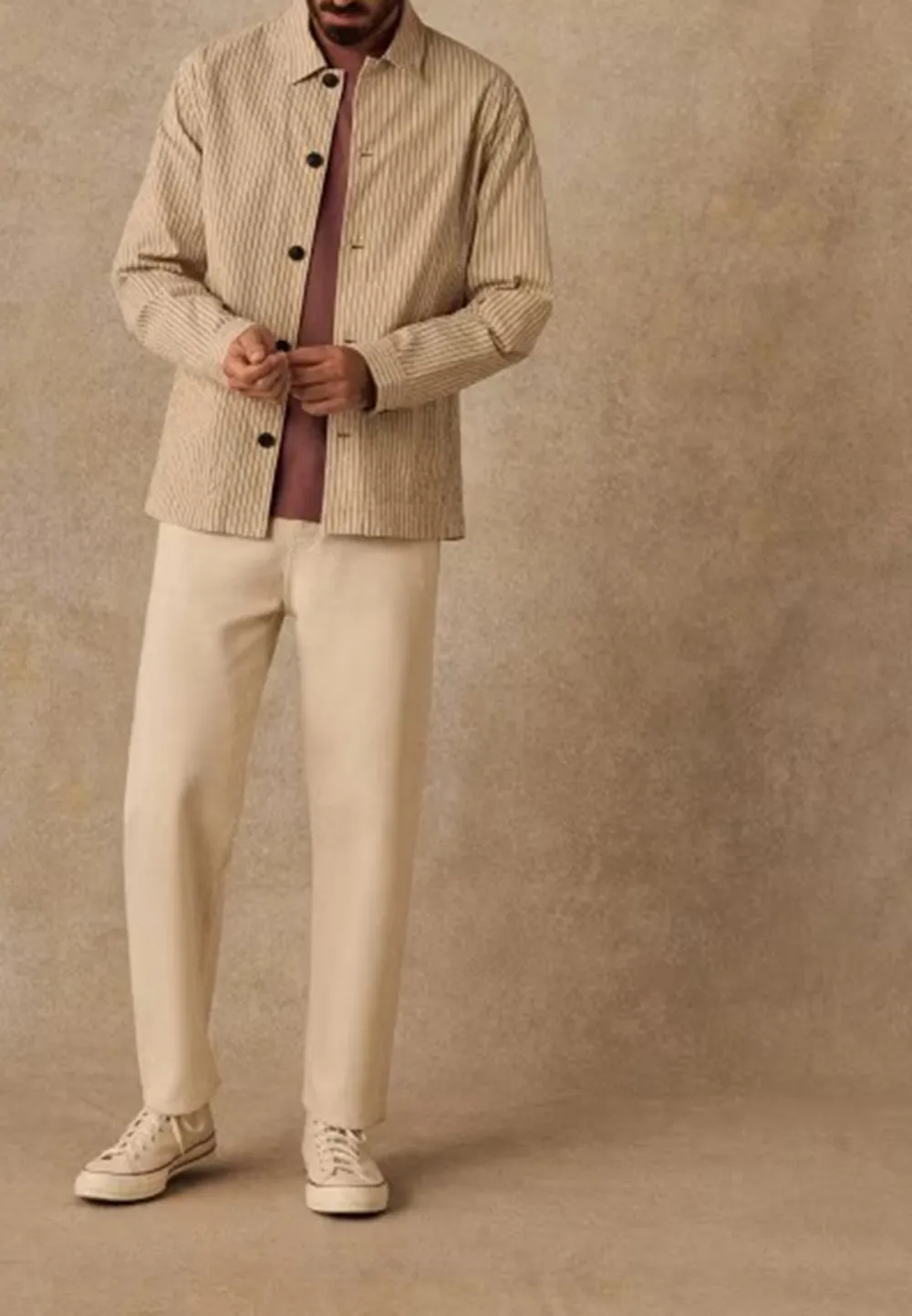 Jacket-Seersucker Beige