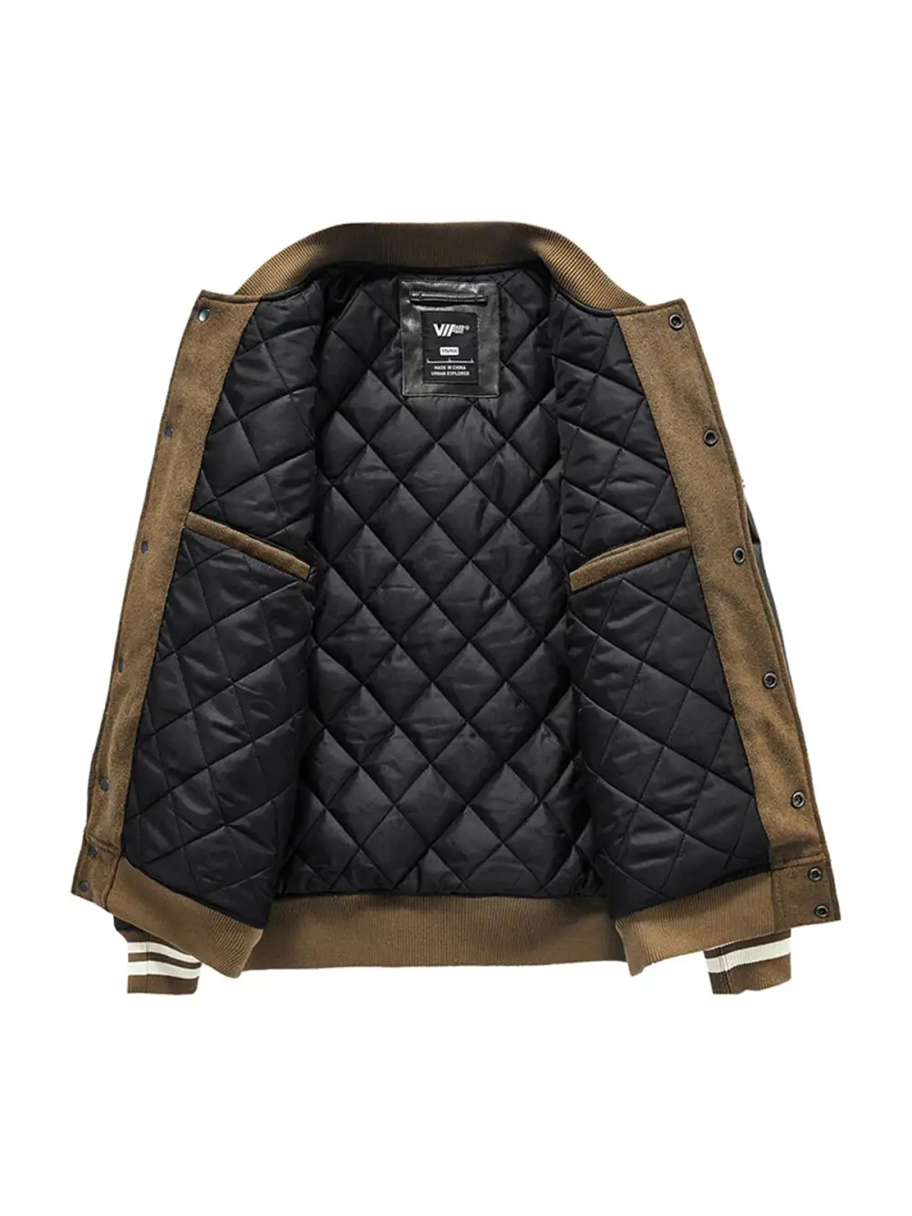 Men's Padded Wool Blend Varsity Jacket