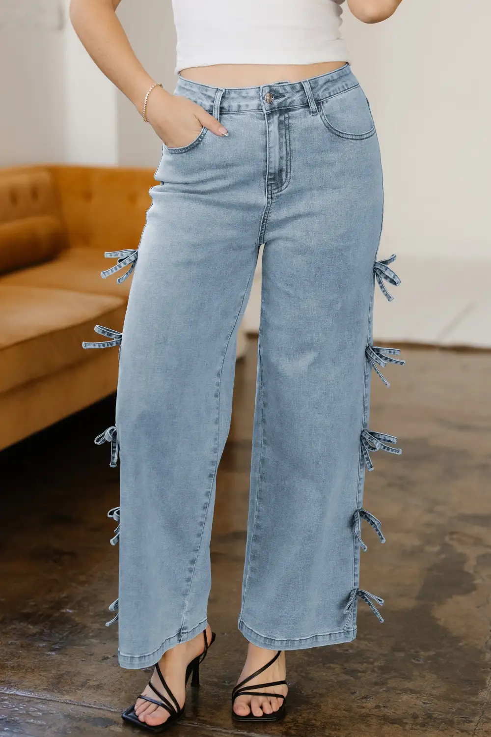 Versatile Straight Leg Denim Jeans