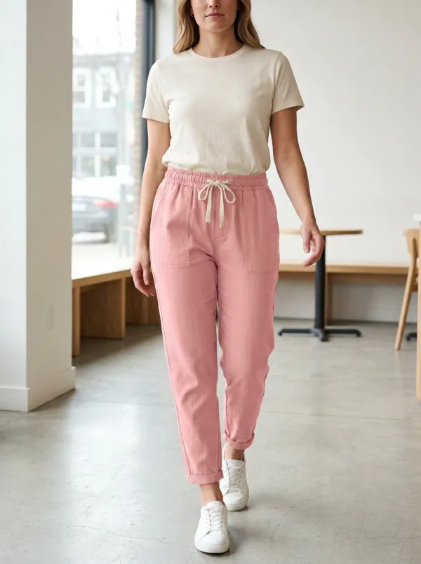 Women's Refined Casual Adjustable Drawstring Waist Pants