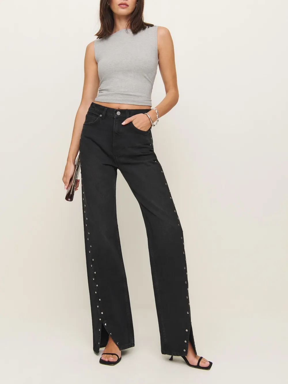 Leopard Print Wide Leg Jeans