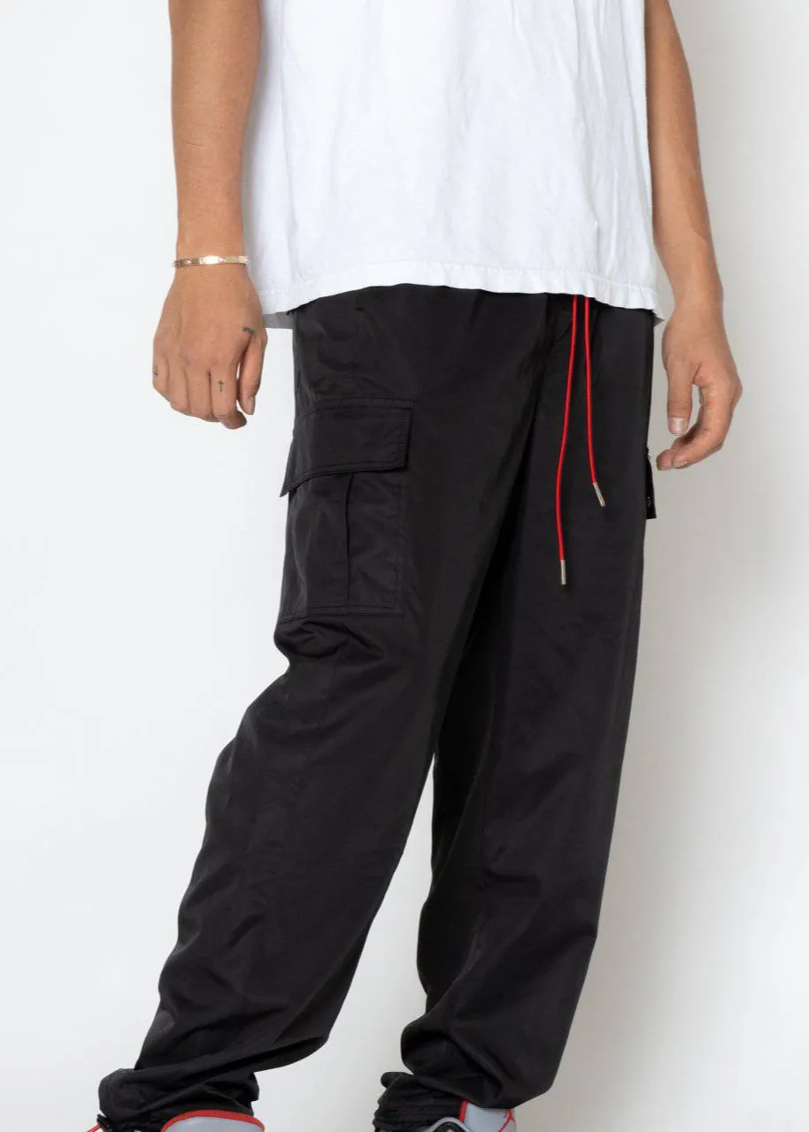 Black Jogger Overalls Cargo Pants