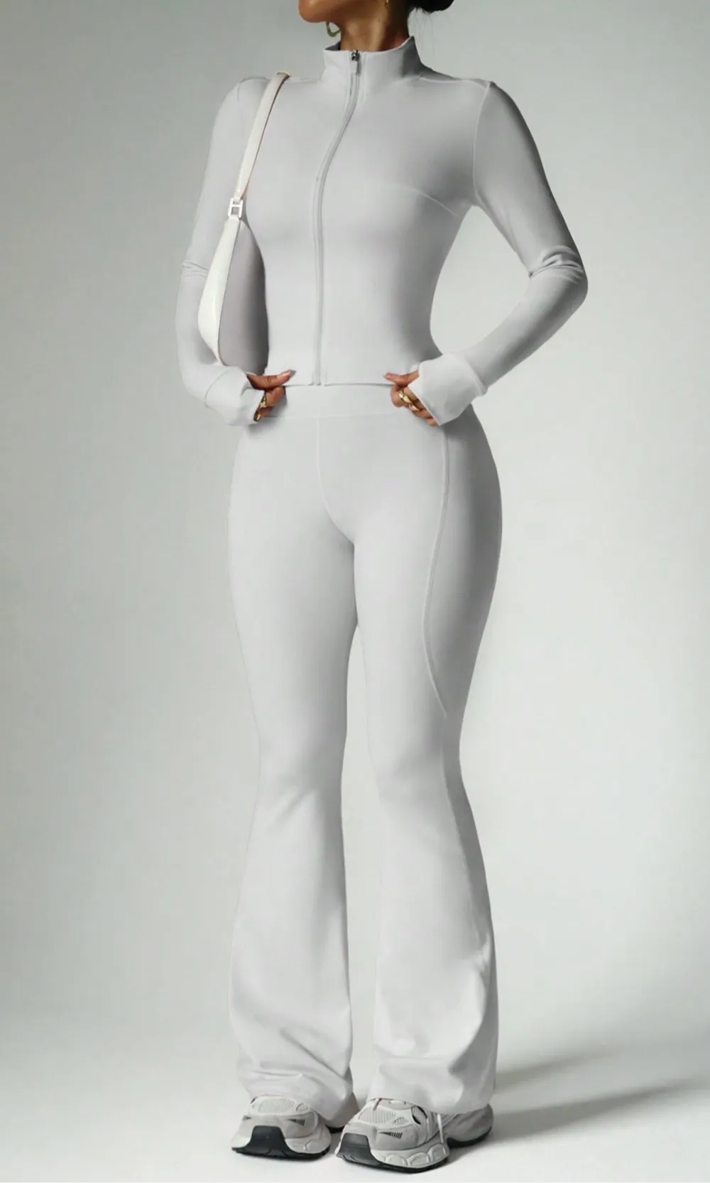 Long-Sleeve Yoga Two-Piece Top and Trousers Active Set