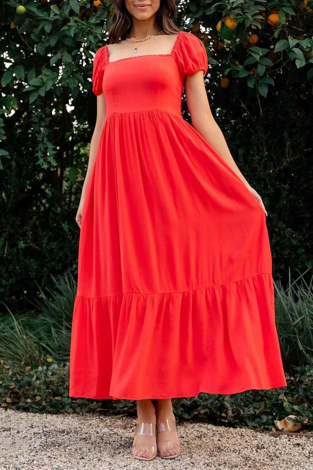 Daily Comfort Soft Square Neck Dress