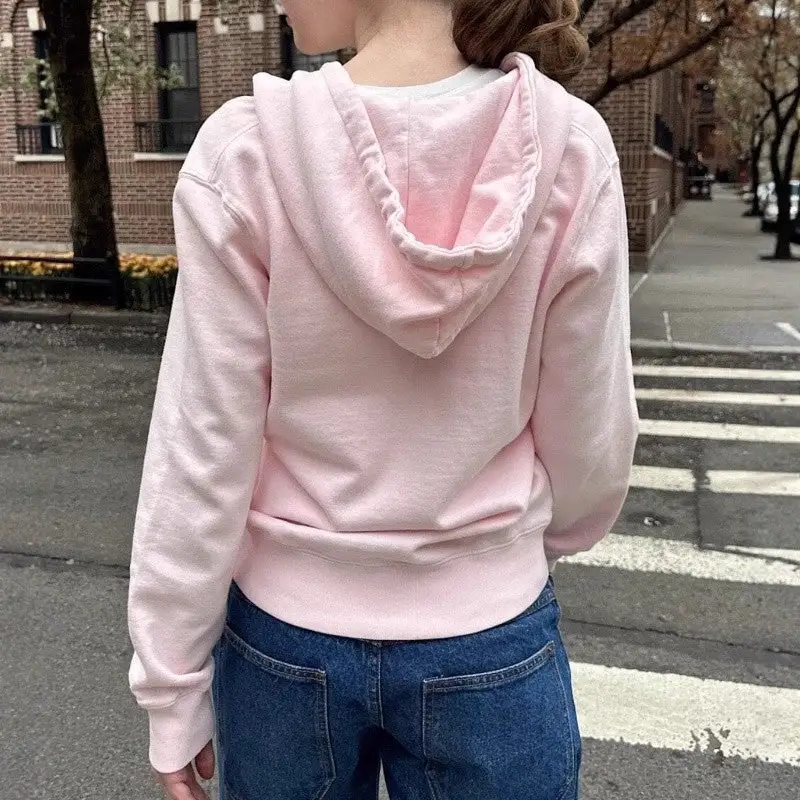 Hooded Zip-Front Zip-Up Hoodie