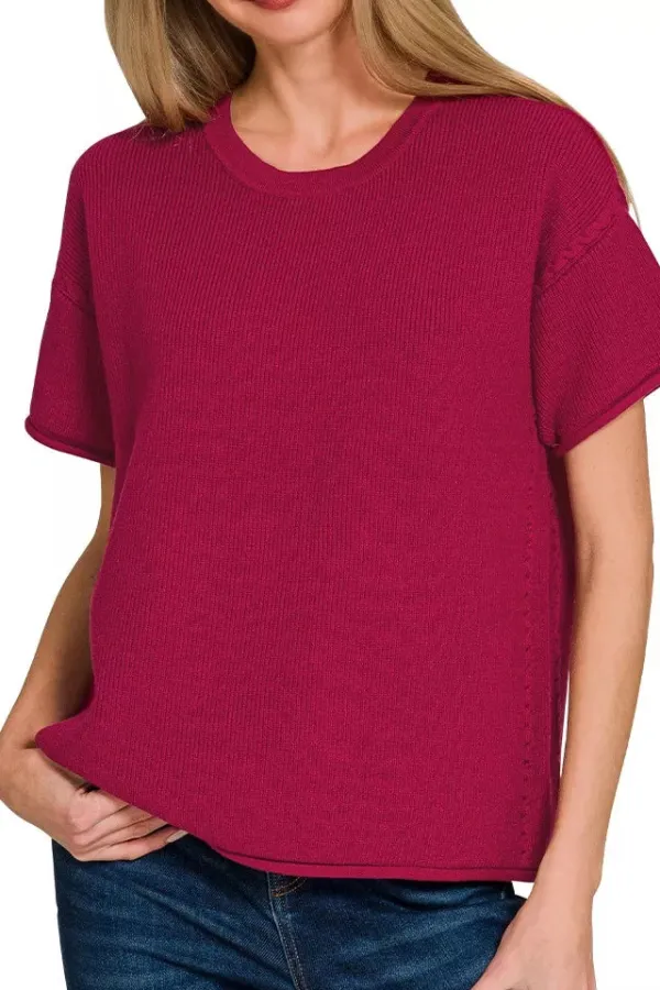 Refined Viscose Round Neck Top & Pants Set