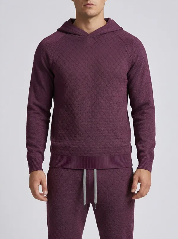 Hooded Men's Knit Hoodie Jogger Set