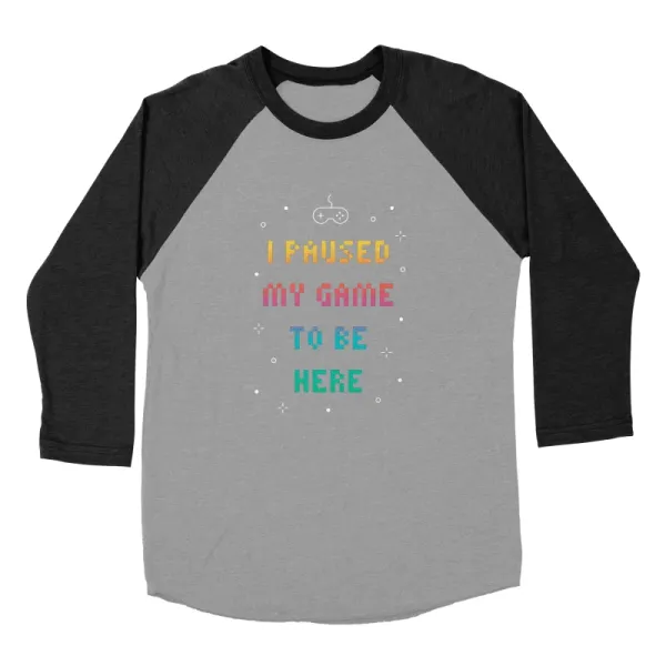 Grey Black Raglan Sleeve Graphic Print Casual Tee