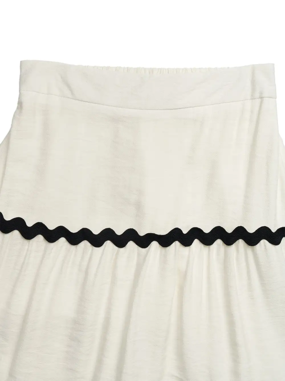 Fitted Ruched Tiered Skirt