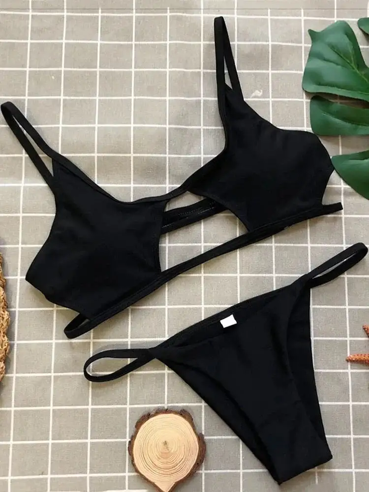 Elegant Deep V Neck Black