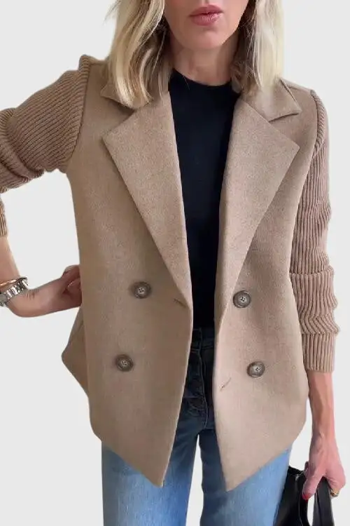Double-Breasted Structured Blazer