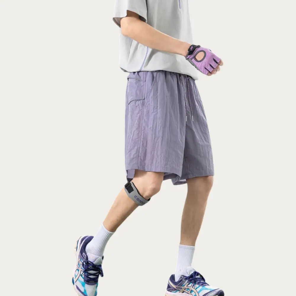 Drawstring Side-Pocket Lightweight Men's Athletic Shorts