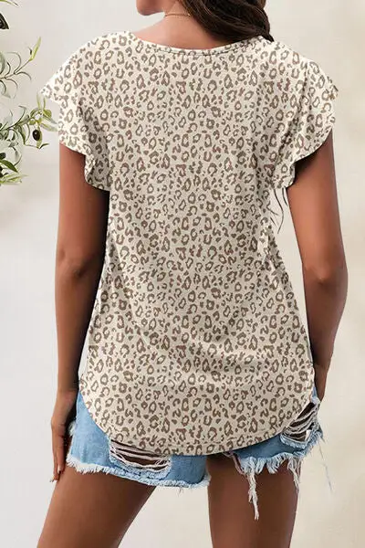 Playful Round-Neck Short-Sleeve Cotton T-Shirt