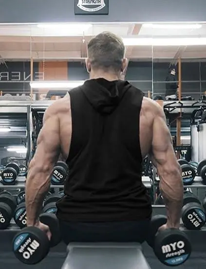 🔥Last Day 49% Off-Men's Solid Kangaroo Pocket Hooded Sports Vest Loose Fit Sleeveless Fitness Hoodie for Summer Gym Workout Running Fathers Day Gift Training Shirt Modern Sportswear