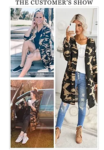 Womens2022FashionCasualOpenFrontPrintedCardigansSweatersThinCoatsJacketsOuterwear