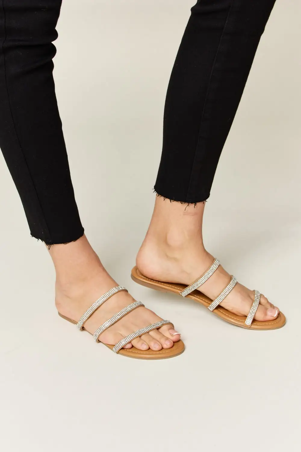 Modern Flats Rhinestone Sandals