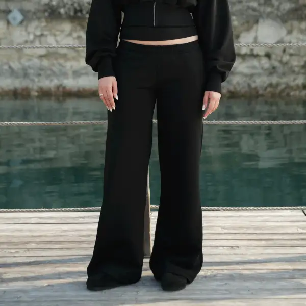 French Terry Black Sweatpants