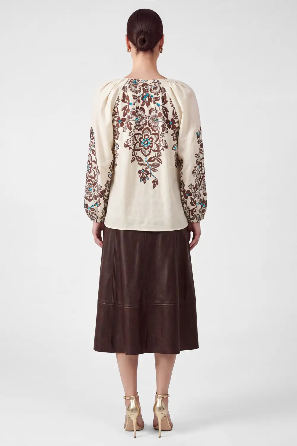 Floral Rhinestone Blouse