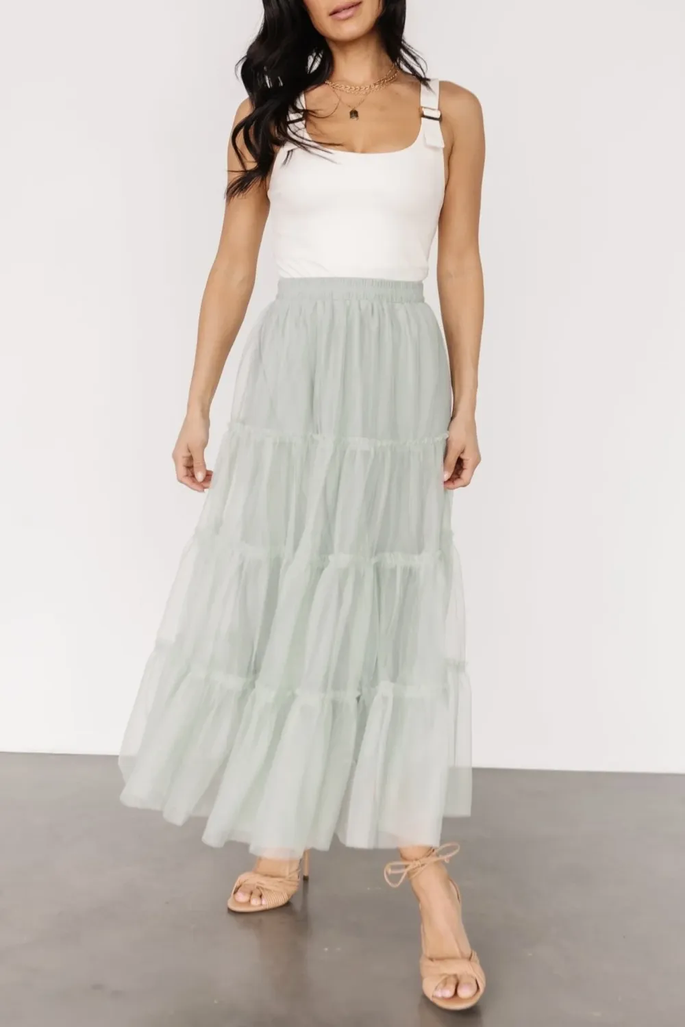 Lightweight Soft Sheer Fabric Skirt
