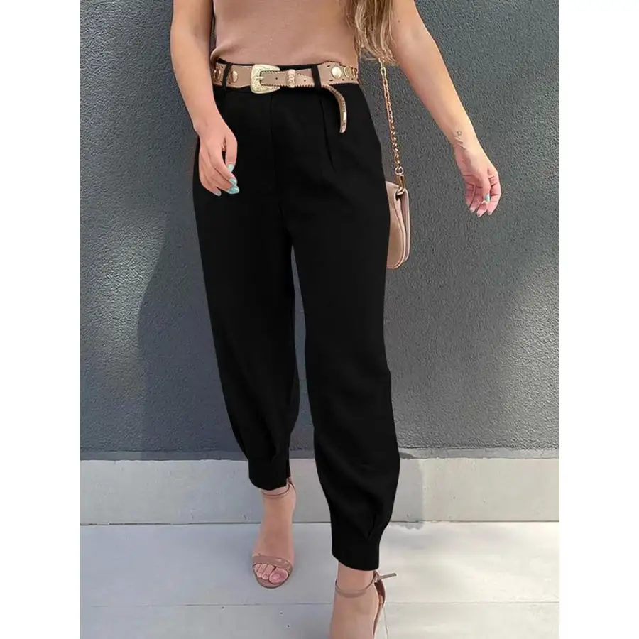 Classic High Waist Cropped Pants