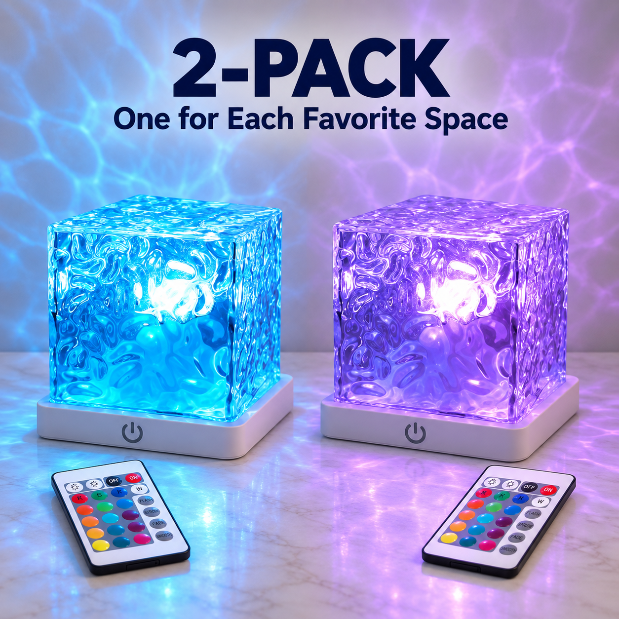 Two-pack with two matching lamps and remotes