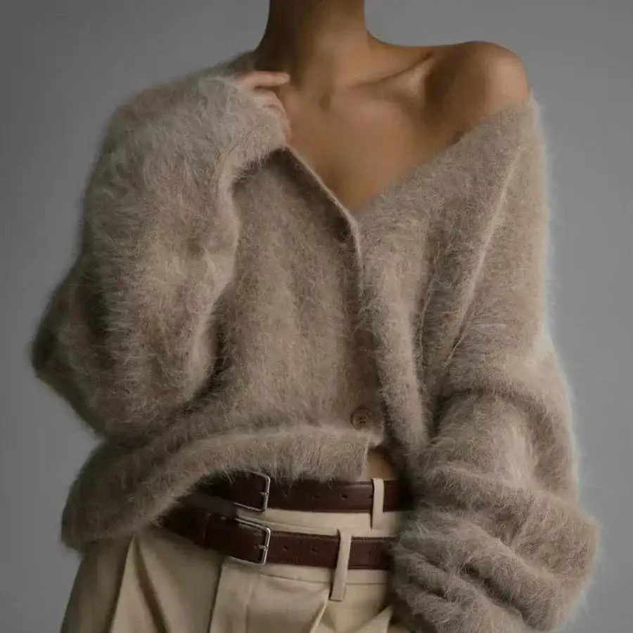 Cozy Mohair Knit Cardigan