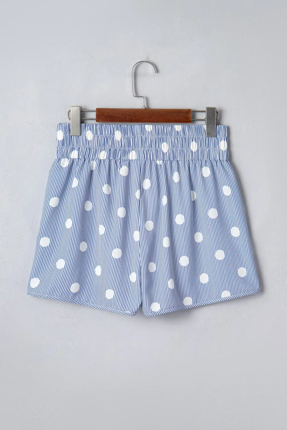 Classic Polka Dot High Waist Elastic Waist Casual Shorts