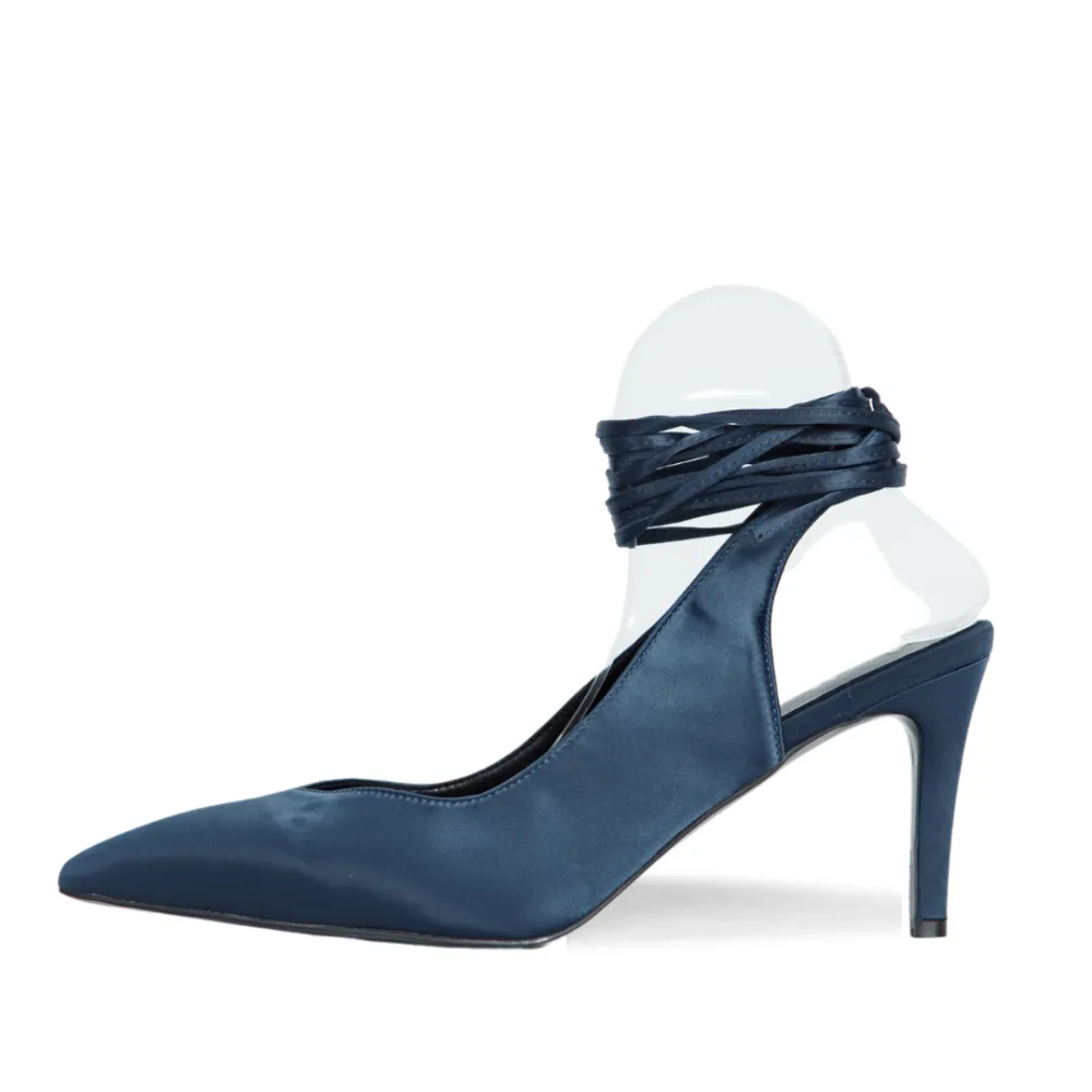 Satin Pointed Toe Stiletto Pumps