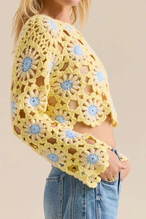 Flower Crochet Sweater