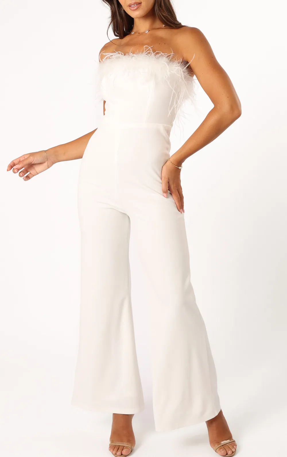 Modern Strapless Wide-Leg Maxi Jumpsuit
