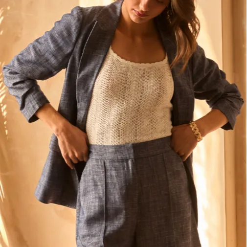 Three Quarter Sleeve Tailored Blazer
