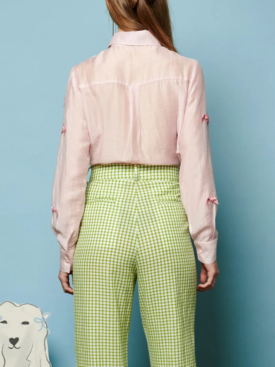 Casual Style Bow Shirt